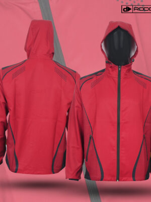 WINDBREAKER HOODIE PRINTING RED