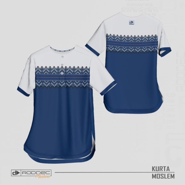 KURTA MOSLEM PATTERN BLUE